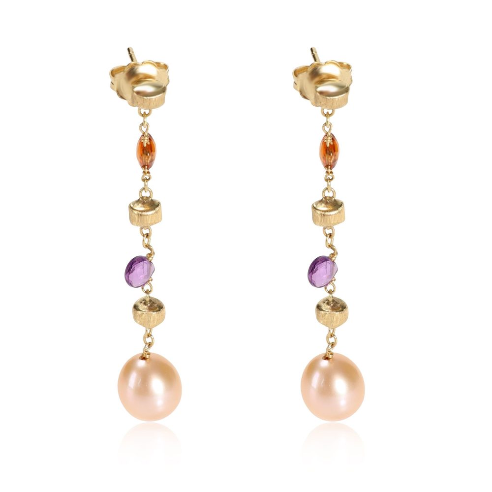 Marco Bicego Pearl & Gemstone Drop Earring in 18k Yellow Gold